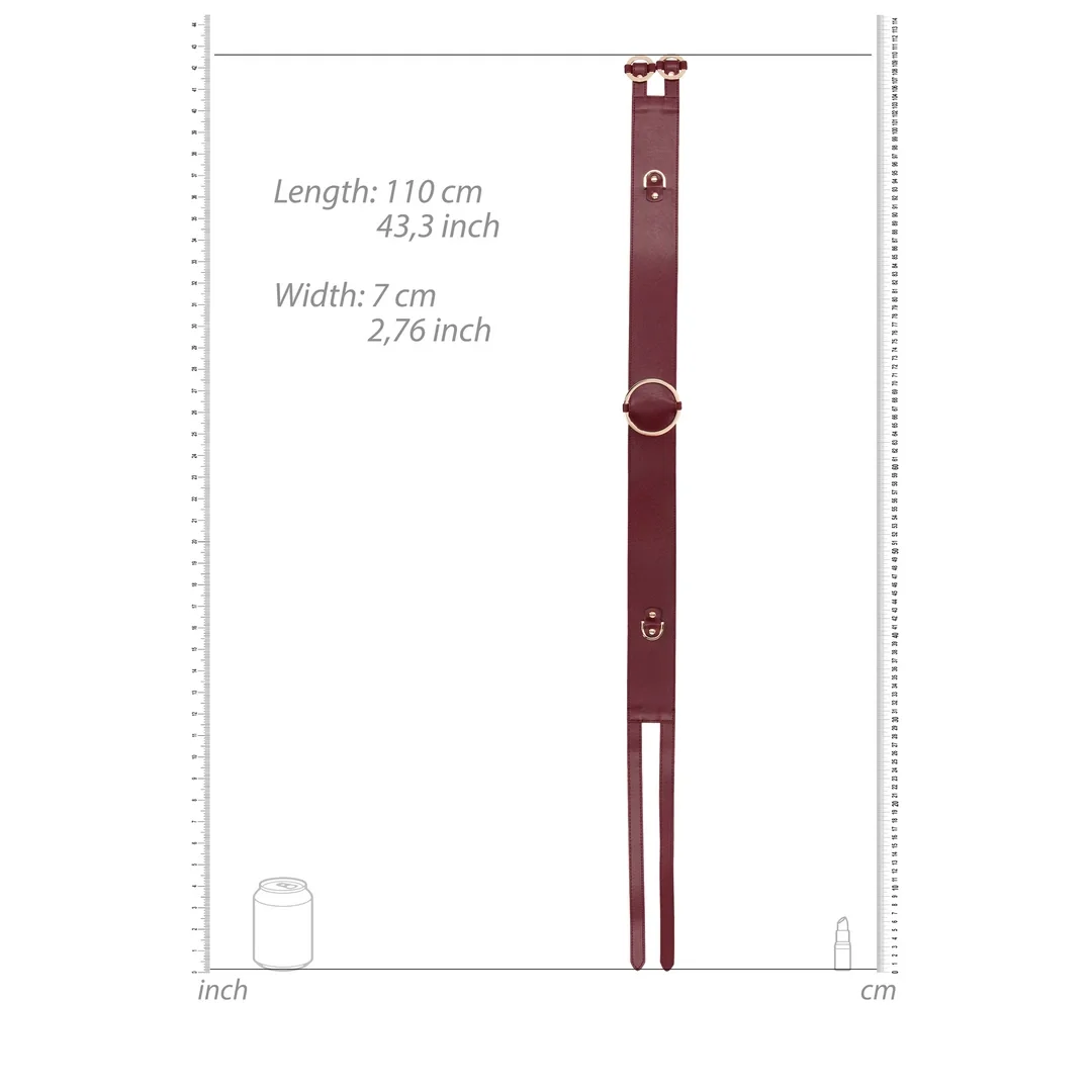 Ouch! by Shots Pas biodrowy z pierścieniami L/XL, skorzany design złote detale — zdjęcie 6
