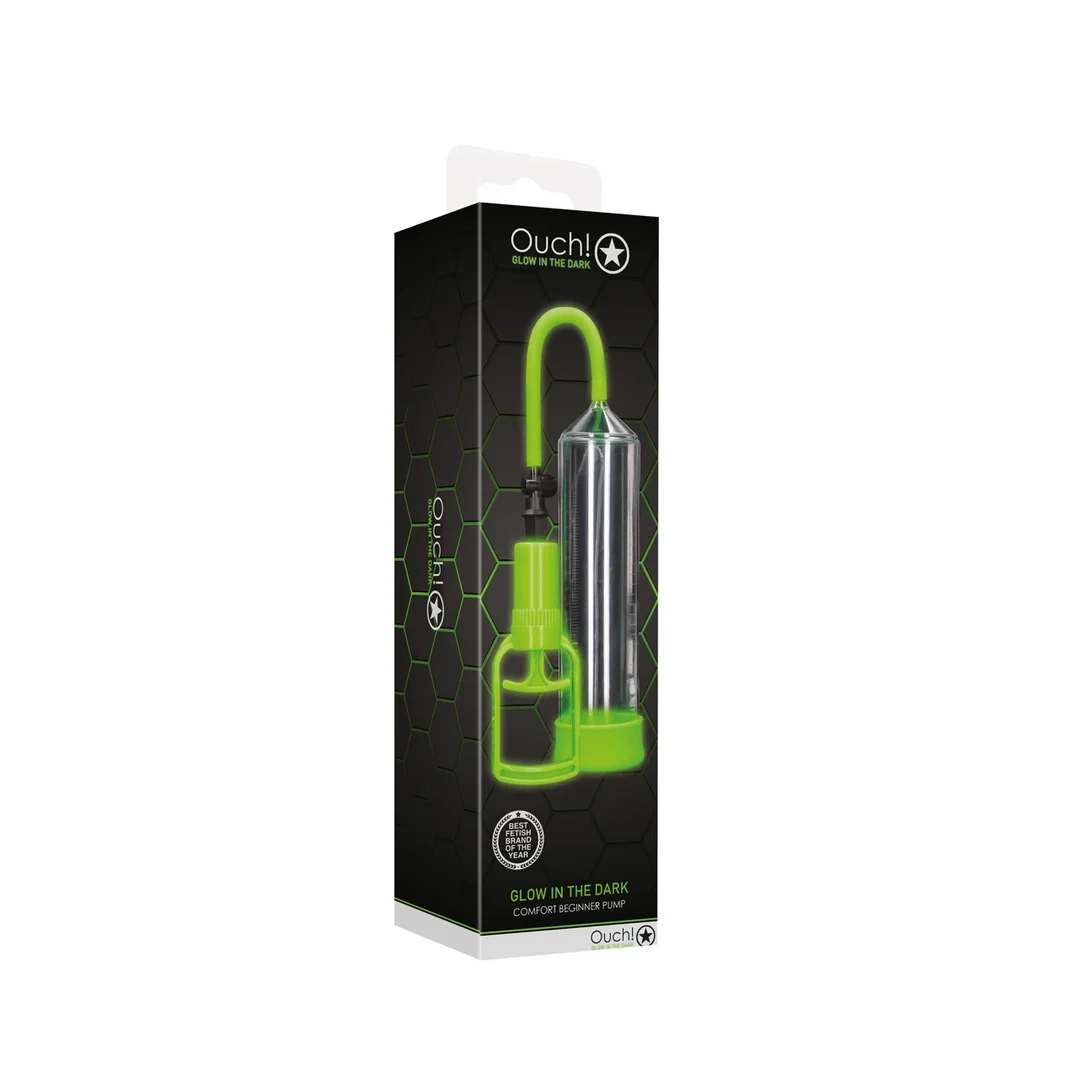 Ouch! Comfort Pompka Intymna Świecąca w Ciemności, Zielona, Glow — zdjęcie 3