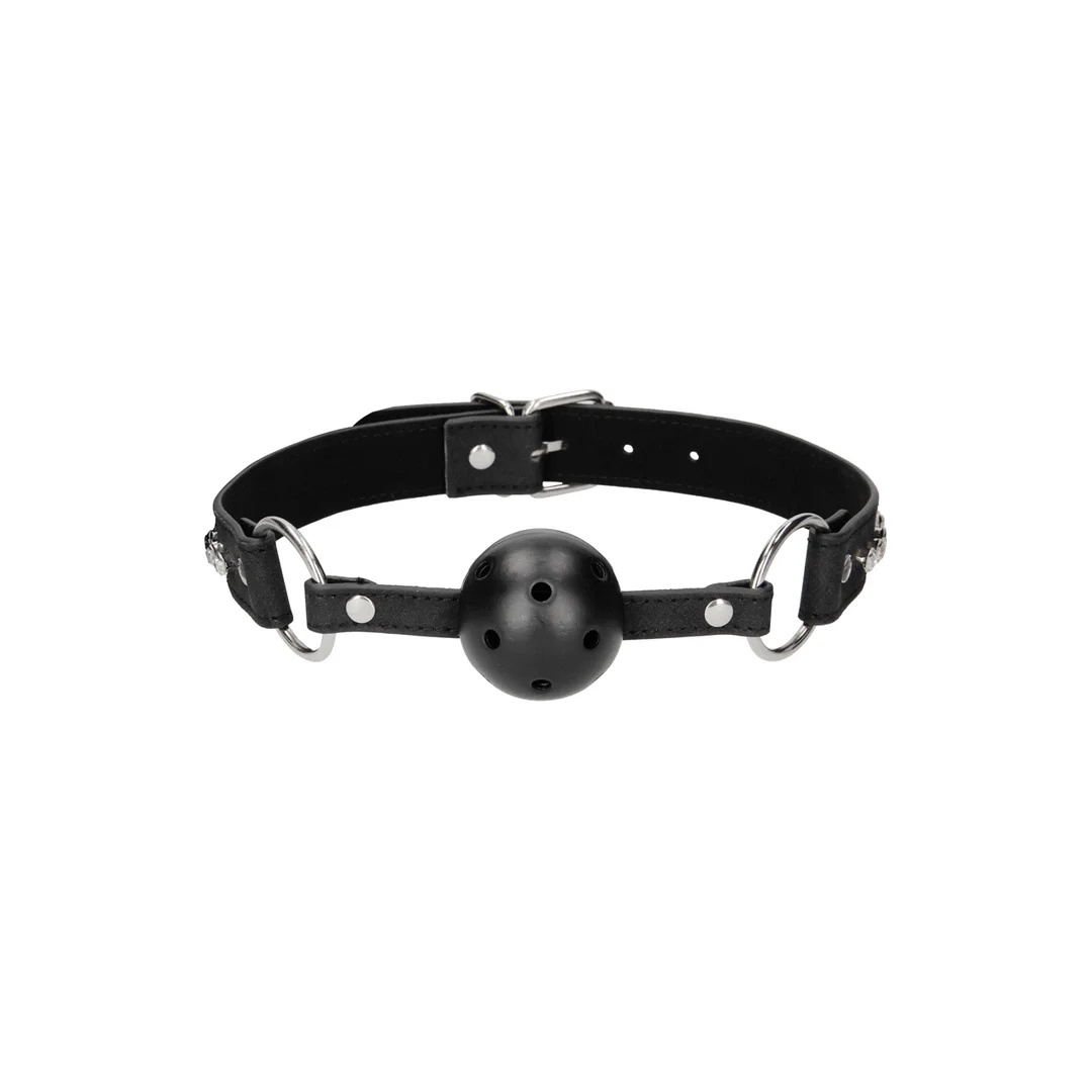 Ouch! Diamond Studded Oddychająca Kula z Regulowanymi Paseczkami — zdjęcie 2