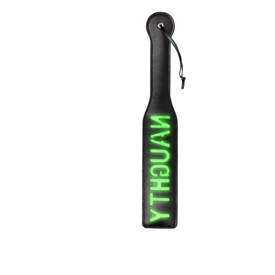 Ouch! Glow in the Dark - fluorescencyjne wiosło z napisem NAUGHTY — zdjęcie 2