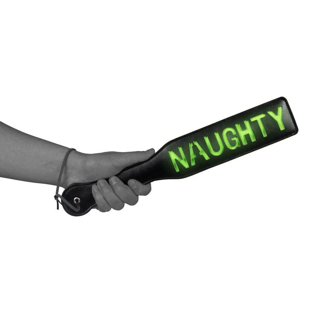 Ouch! Glow in the Dark - fluorescencyjne wiosło z napisem NAUGHTY — zdjęcie 5