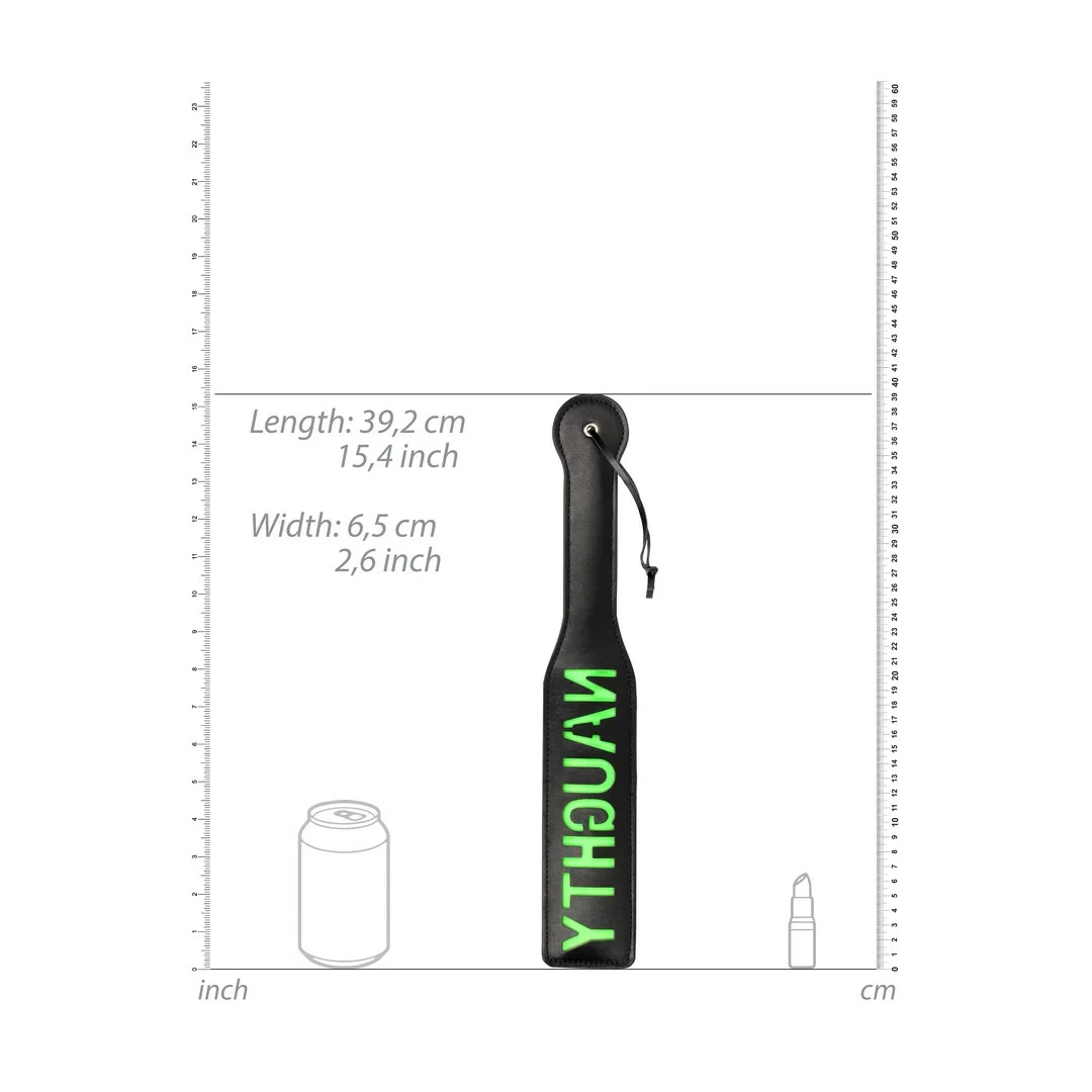 Ouch! Glow in the Dark - fluorescencyjne wiosło z napisem NAUGHTY — zdjęcie 6