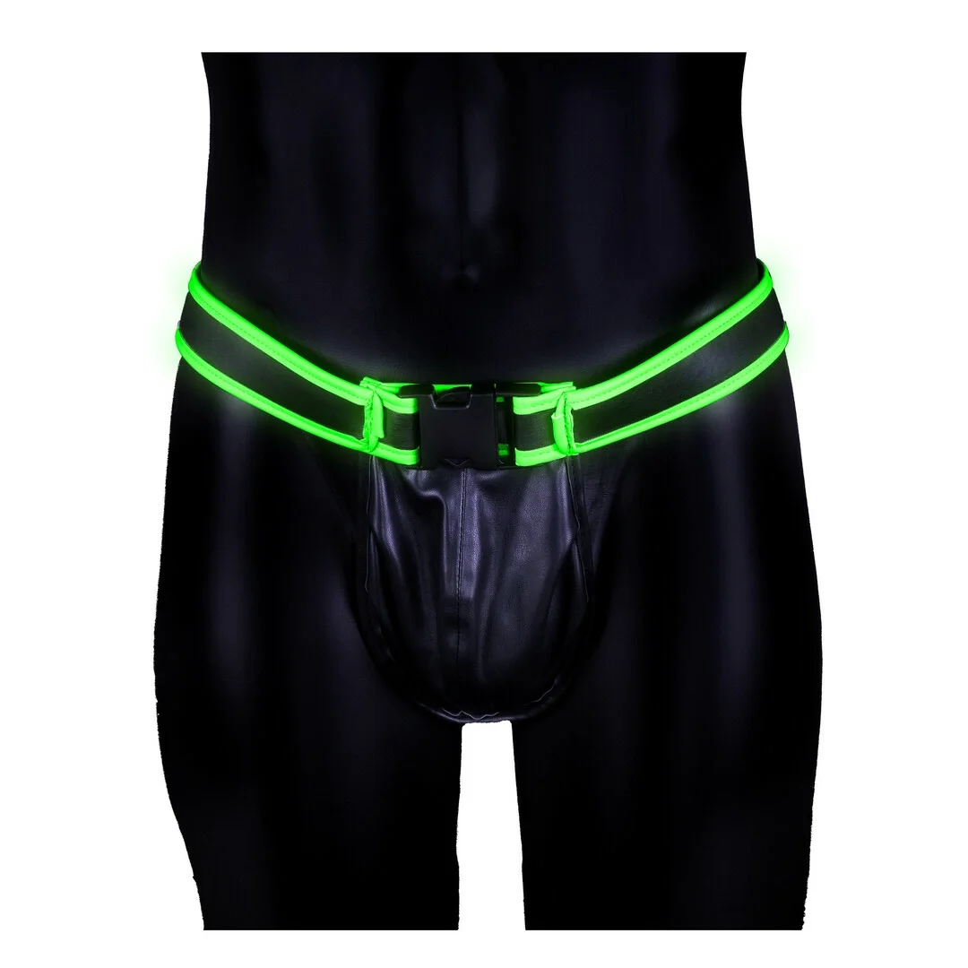 Ouch! Glow in the Dark - pas z klamrą, świecący, rozmiar S/M — zdjęcie 5