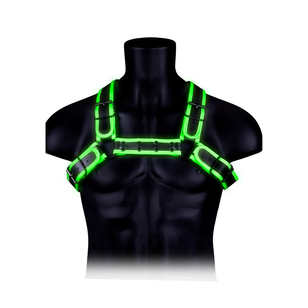 Ouch! Glow in the Dark szelki z klamrą L/XL fluorescencyjne — zdjęcie 4