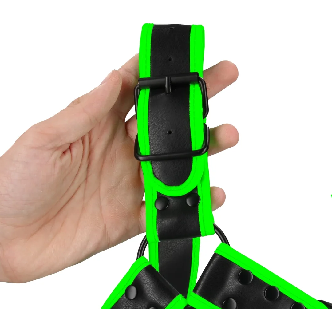 Ouch! Glow in the Dark szelki z klamrą L/XL fluorescencyjne — zdjęcie 5