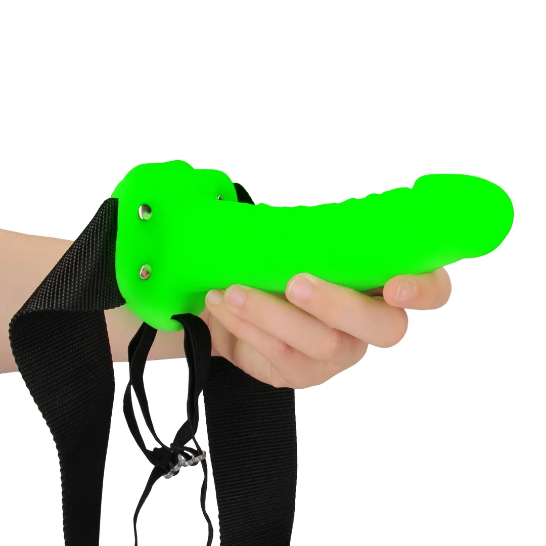 Ouch! Glow in the Dark uprząż z paskiem, świecąca, 18 cm, zielona — zdjęcie 3