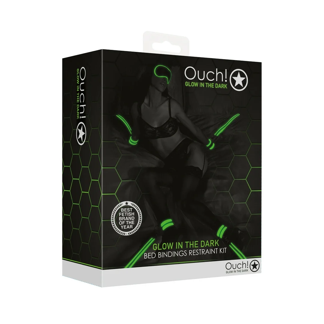 Ouch! Glow in the Dark - zestaw mocowań do łożka fluorescencyjny — zdjęcie 5