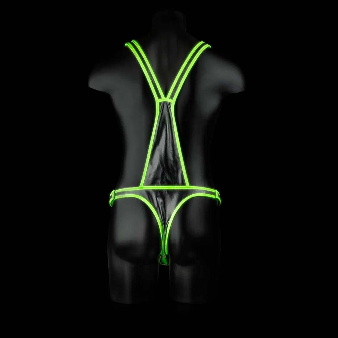 Ouch! Harness Glow in the Dark S/M - uprząż z fluorescencyjnymi detalami — zdjęcie 3