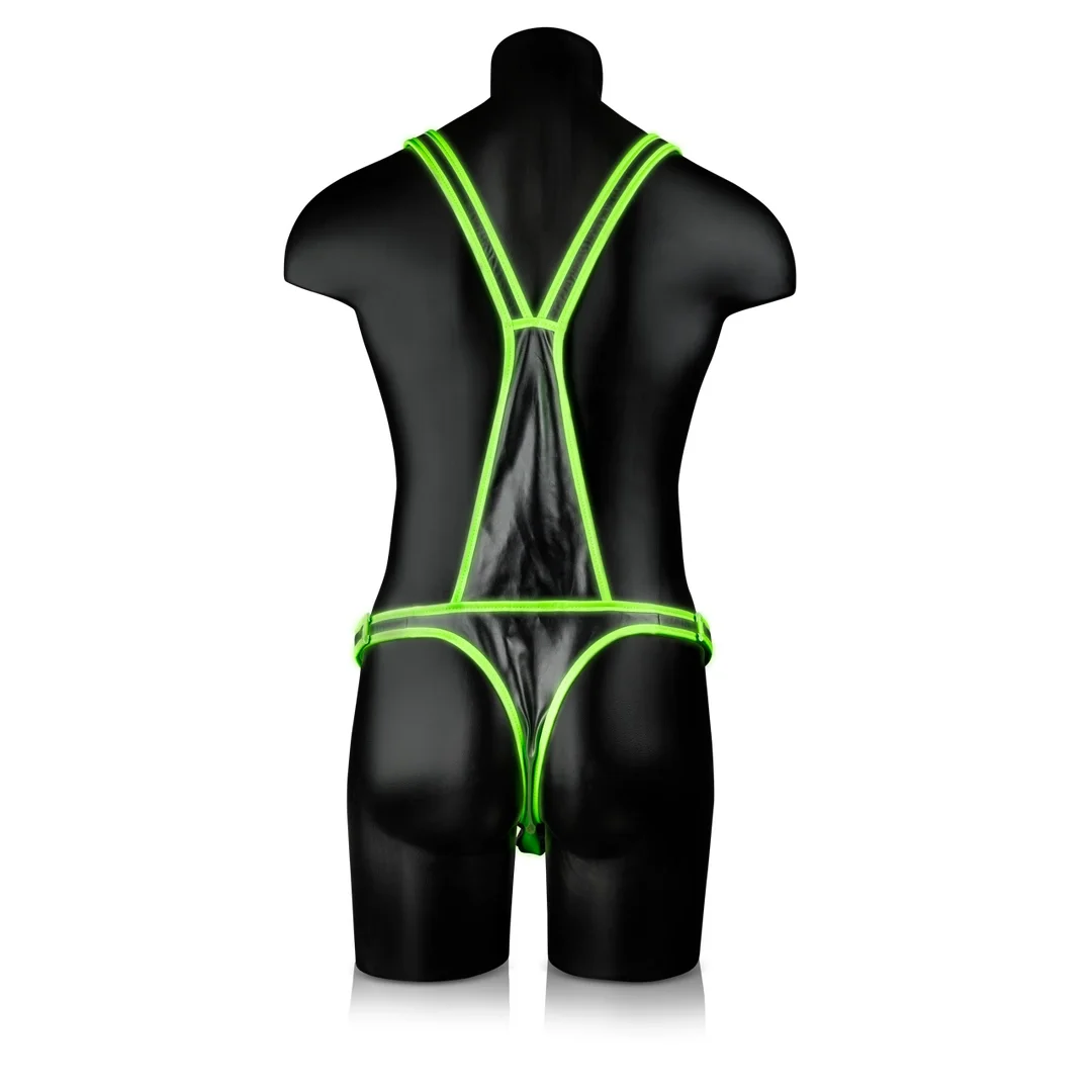 Ouch! Harness Glow in the Dark S/M - uprząż z fluorescencyjnymi detalami — zdjęcie 5