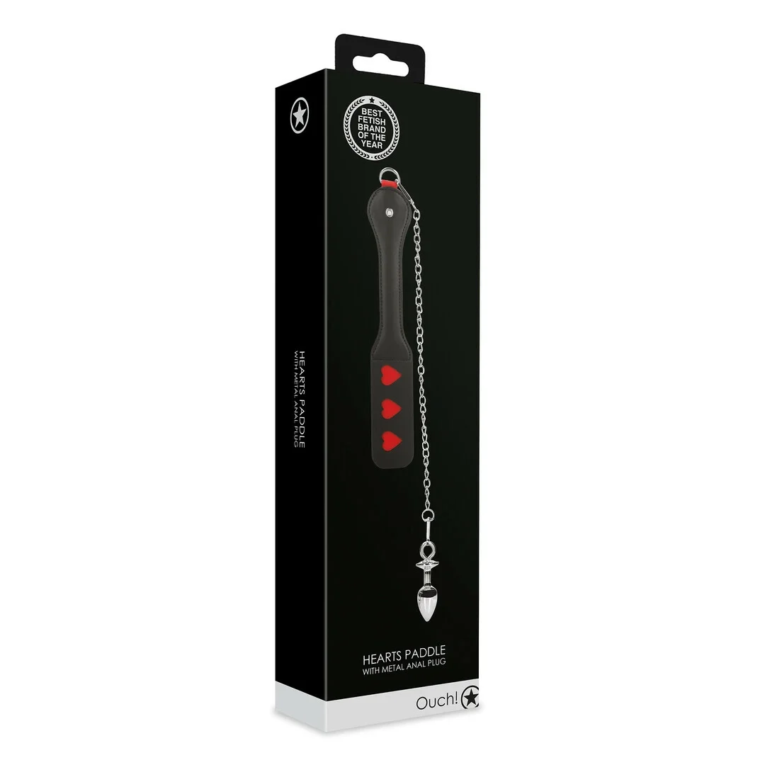 Ouch! Hearts Paddle z łańcuszkiem i metalowym akcesorium 8714273048066 — zdjęcie 4