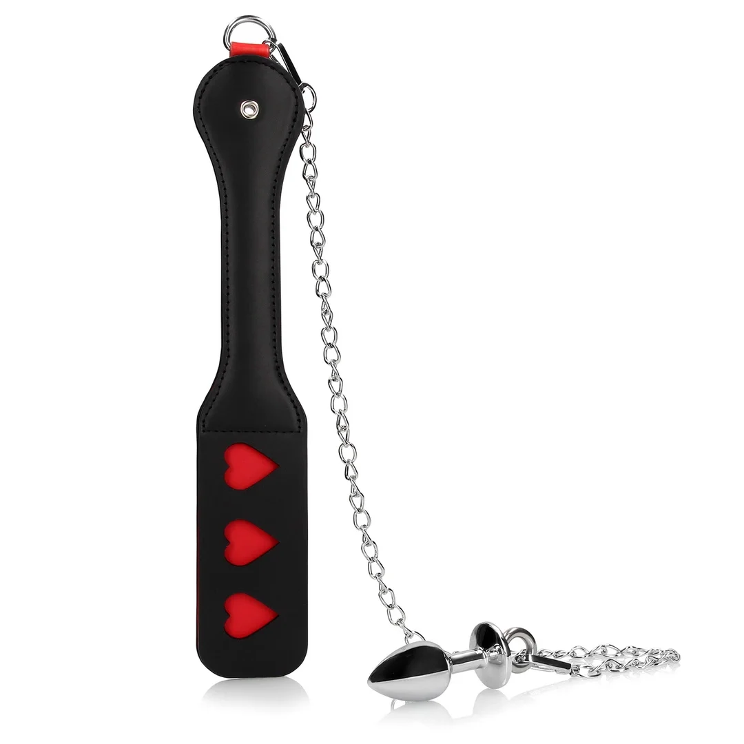 Ouch! Hearts Paddle z łańcuszkiem i metalowym akcesorium 8714273048066 — zdjęcie 8