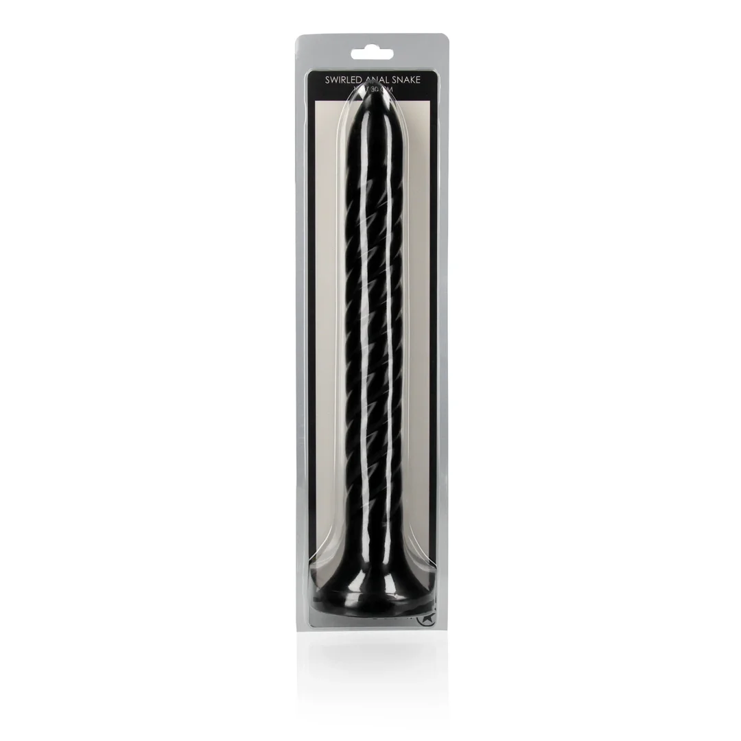 Ouch! Model Anal Snake 30 cm drobno prążkowany - elastyczny z przyssawką — zdjęcie 2