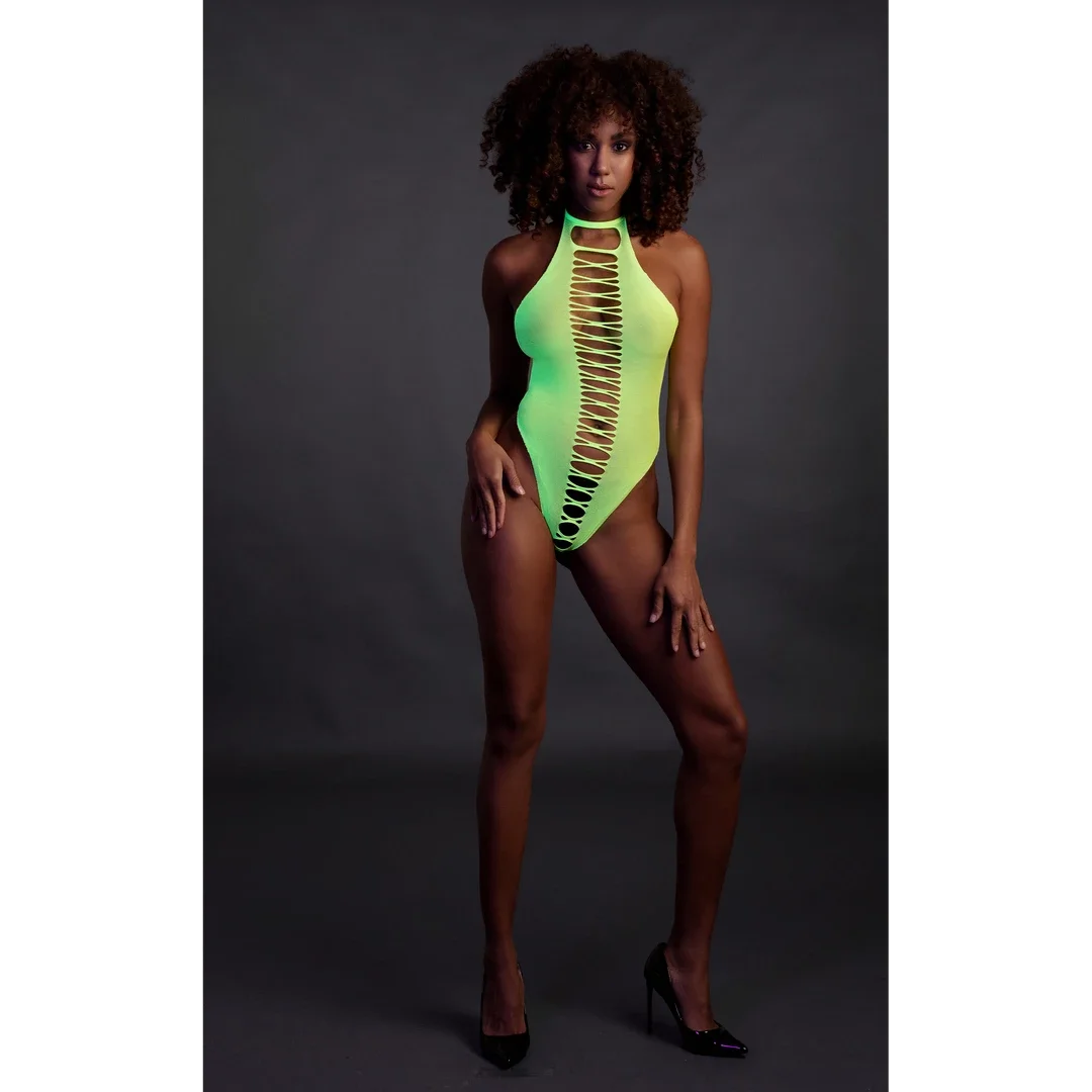 Ouch! Neon Body UV Aktywny Wysoki Kroj XS/L Neonowy Roż — zdjęcie 6