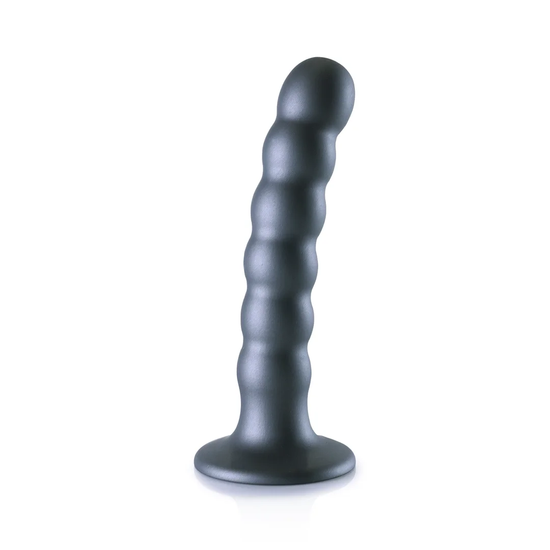 Ouch! silikonowy aplikator intymny z koralikami 13 cm z przyssawką — zdjęcie 3