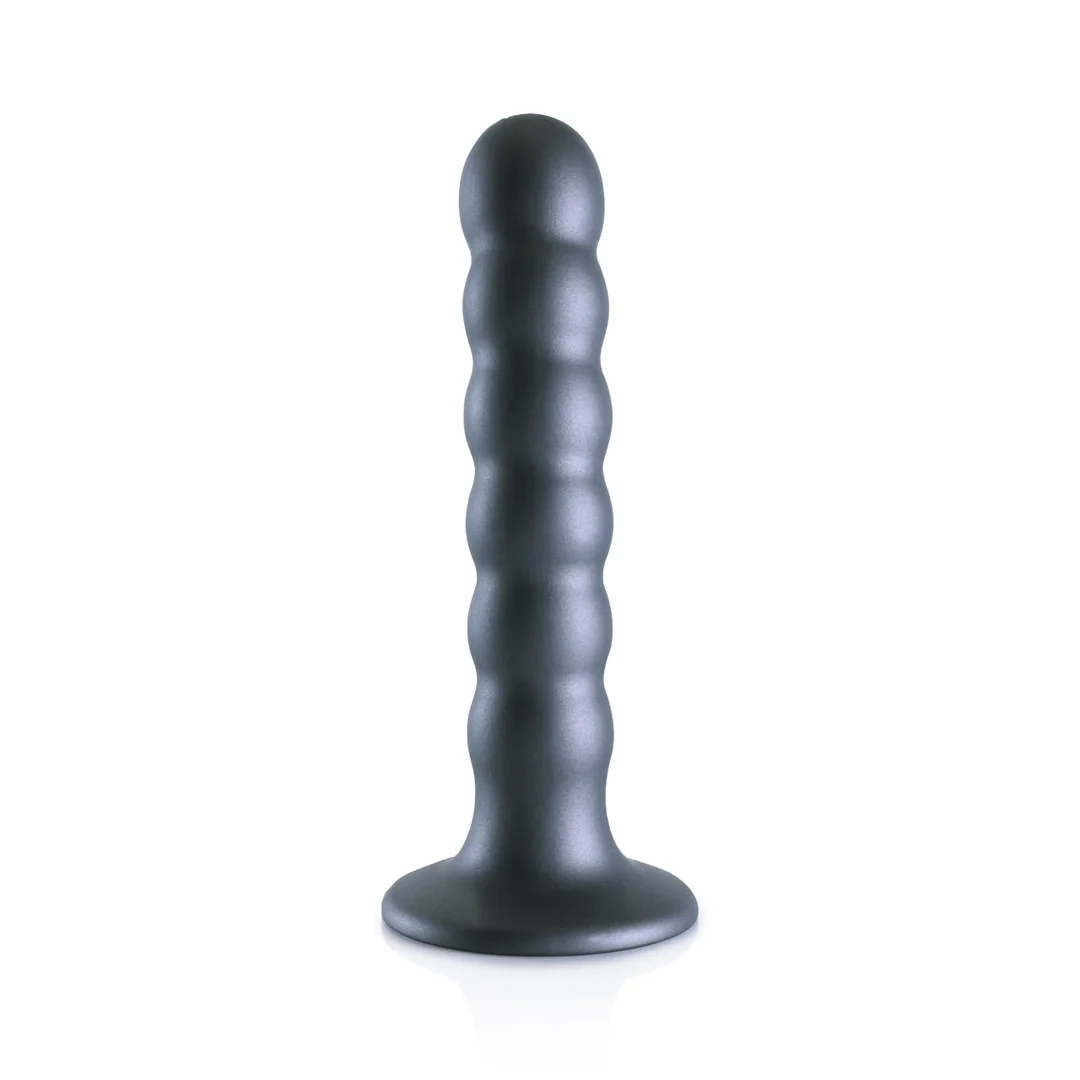 Ouch! silikonowy aplikator intymny z koralikami 13 cm z przyssawką — zdjęcie 4