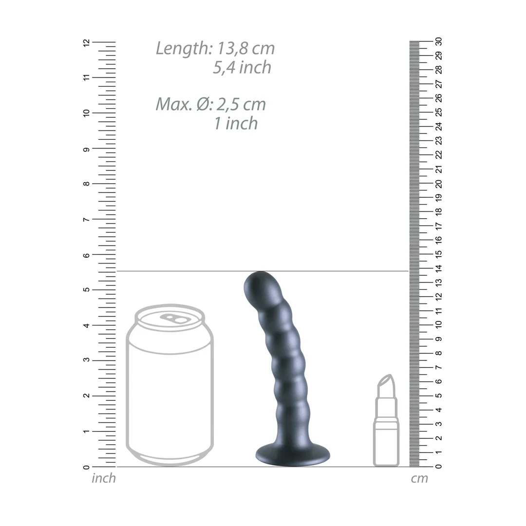 Ouch! silikonowy aplikator intymny z koralikami 13 cm z przyssawką — zdjęcie 6