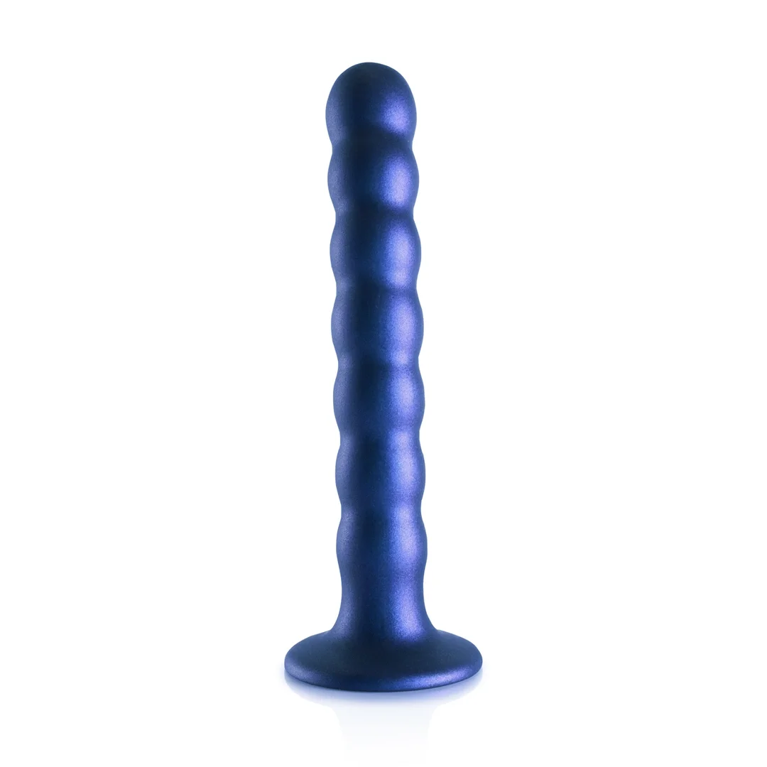 Ouch! Silikonowy model G-Spot z koralikami i przyssawką 16,5 cm zielony — zdjęcie 4