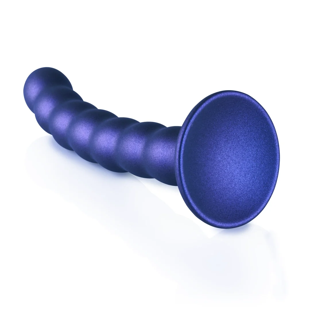 Ouch! Silikonowy model G-Spot z koralikami i przyssawką 16,5 cm zielony — zdjęcie 5
