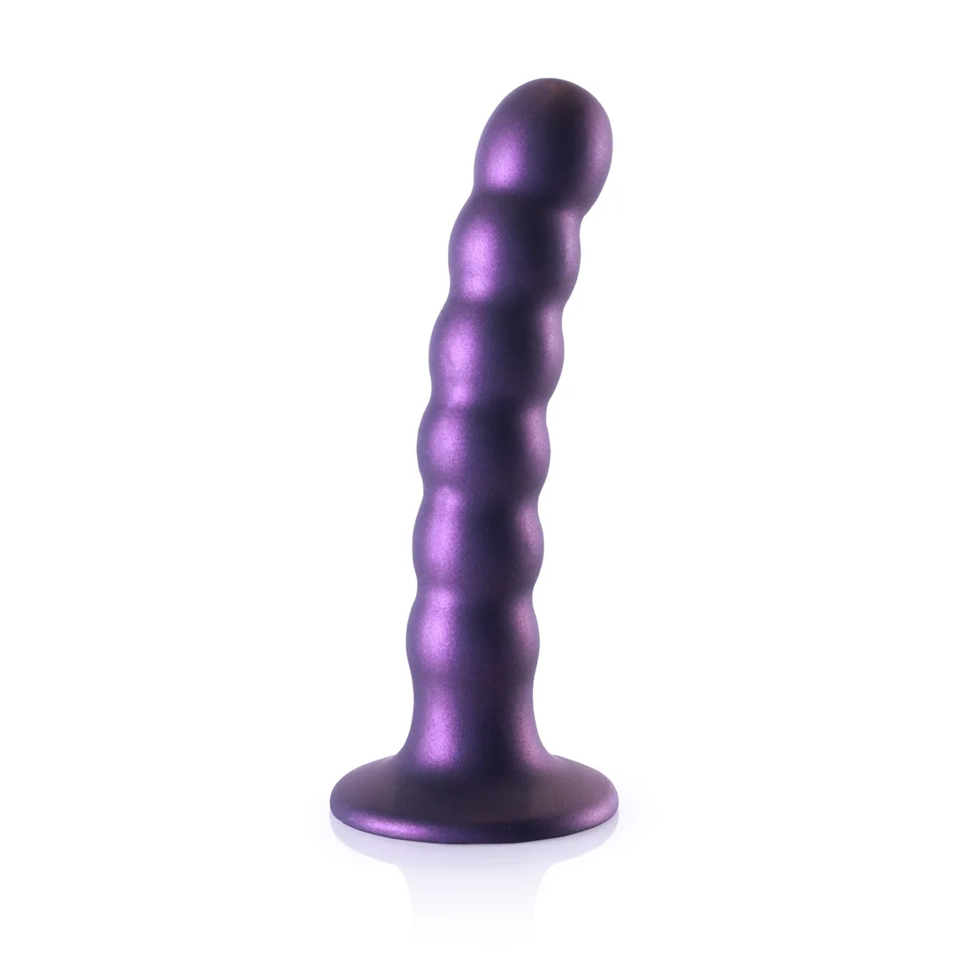 Ouch! silikonowy model koralikowy z przyssawką 13 cm, metaliczny — zdjęcie 3