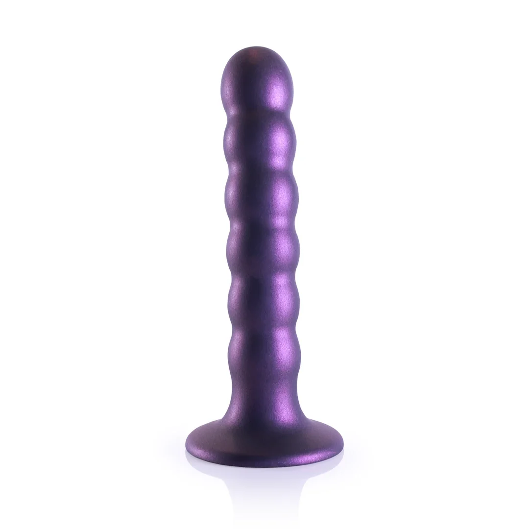 Ouch! silikonowy model koralikowy z przyssawką 13 cm, metaliczny — zdjęcie 4