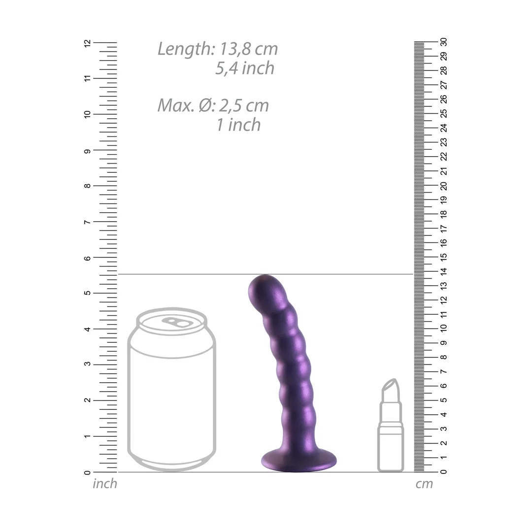 Ouch! silikonowy model koralikowy z przyssawką 13 cm, metaliczny — zdjęcie 6