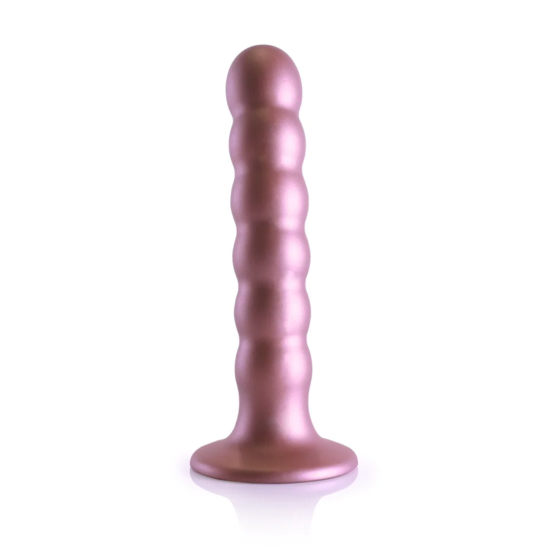 Ouch! Silikonowy model koralikowy z przyssawką 13 cm metaliczny — zdjęcie 4