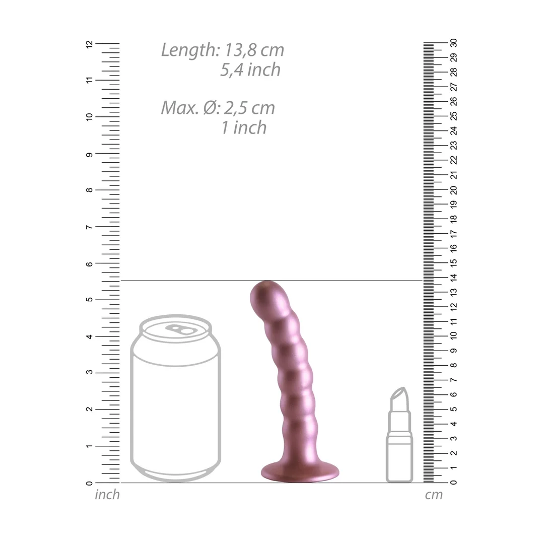 Ouch! Silikonowy model koralikowy z przyssawką 13 cm metaliczny — zdjęcie 6