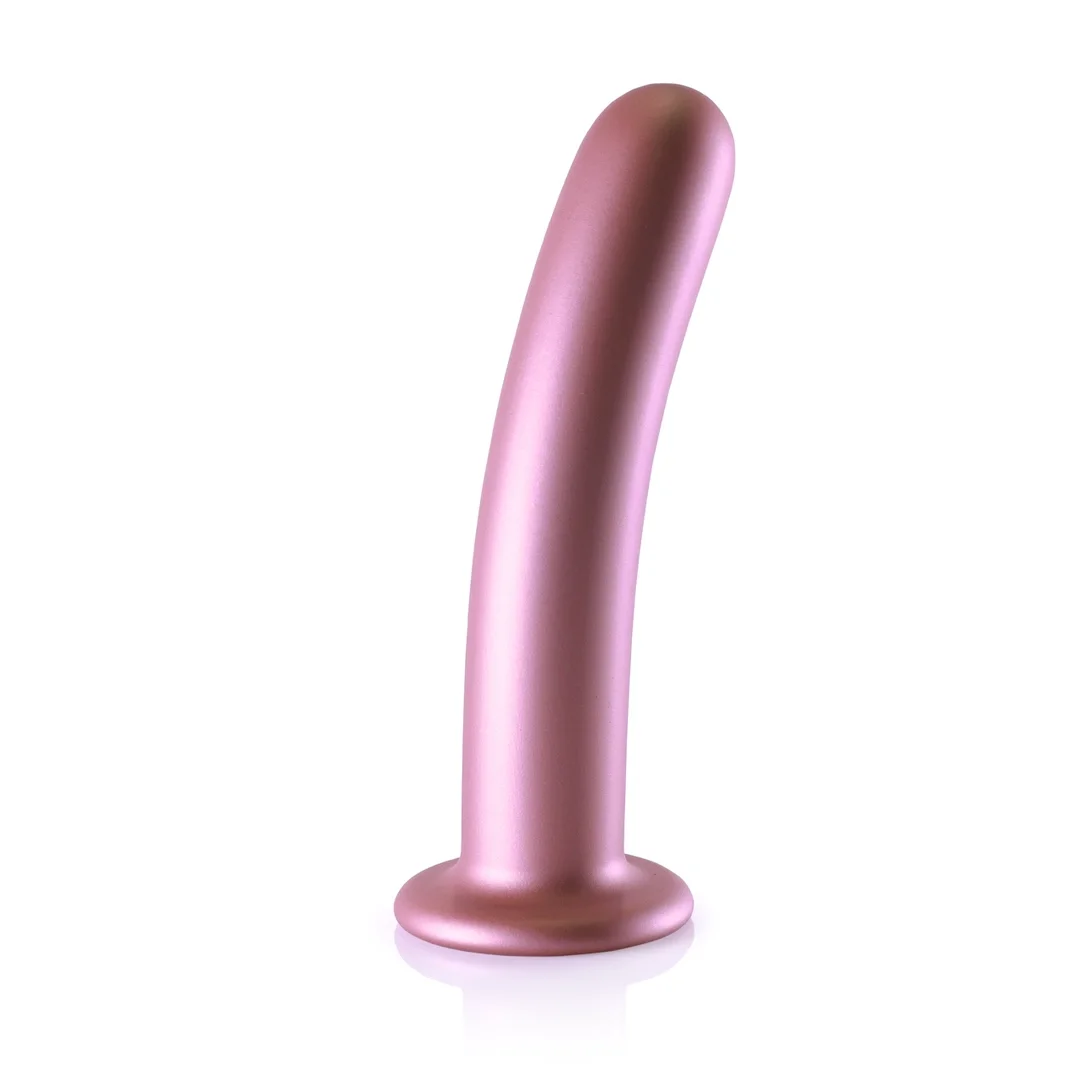 Ouch! Smooth Silicone 17 cm - anatomiczny model z przyssawką, metaliczny — zdjęcie 3