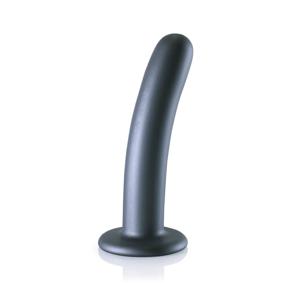 Ouch! Smooth Silicone Model 14,5 cm z przyssawką, metaliczny kolor — zdjęcie 3