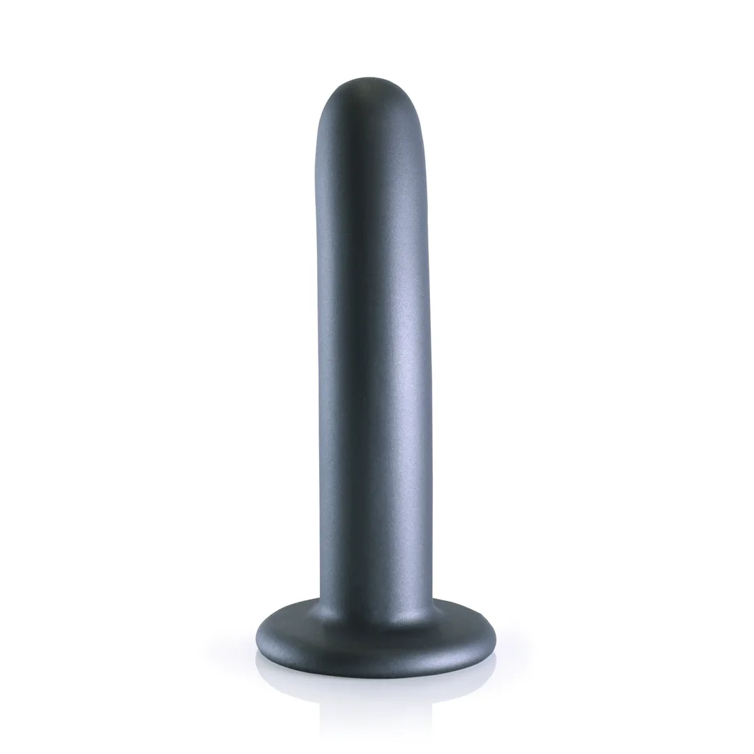 Ouch! Smooth Silicone Model 14,5 cm z przyssawką, metaliczny kolor — zdjęcie 4