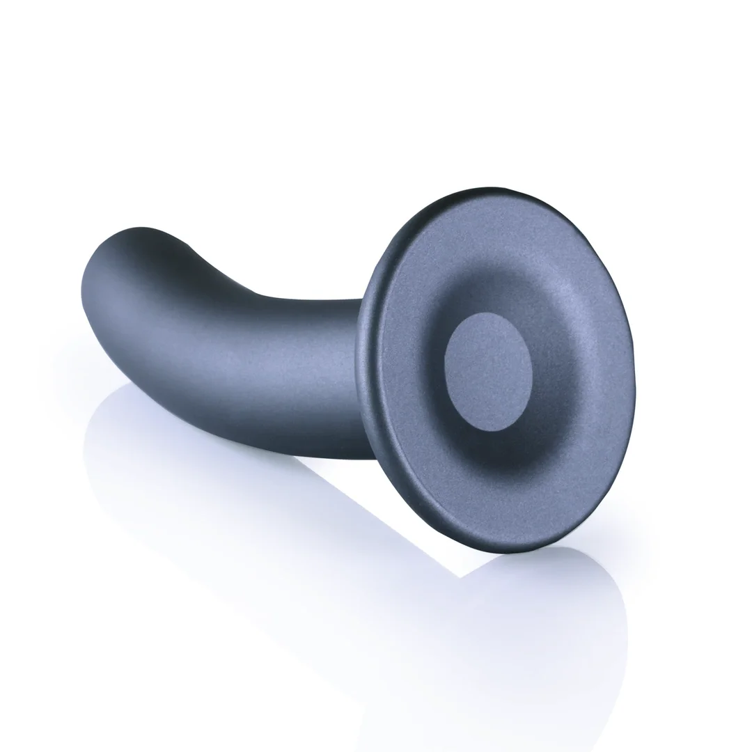 Ouch! Smooth Silicone Model 14,5 cm z przyssawką, metaliczny kolor — zdjęcie 5