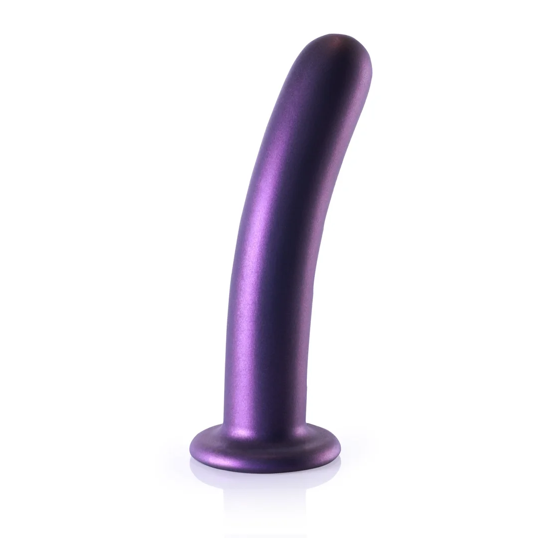 Ouch! Smooth Silicone Model 17 cm z przyssawką, metaliczny kolor — zdjęcie 3