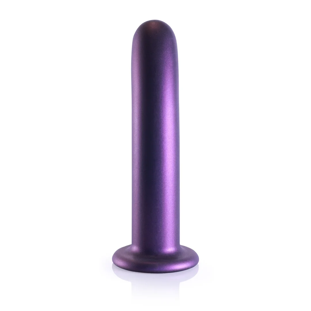 Ouch! Smooth Silicone Model 17 cm z przyssawką, metaliczny kolor — zdjęcie 4