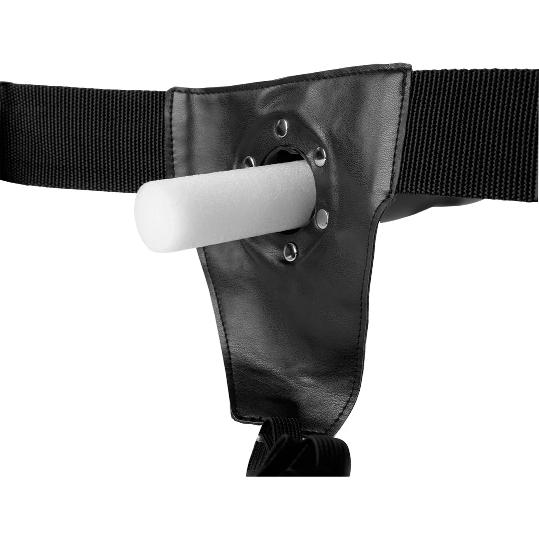 Ouch! Strap-On świecący w ciemności z anatomiczną podstawą 21 cm — zdjęcie 7