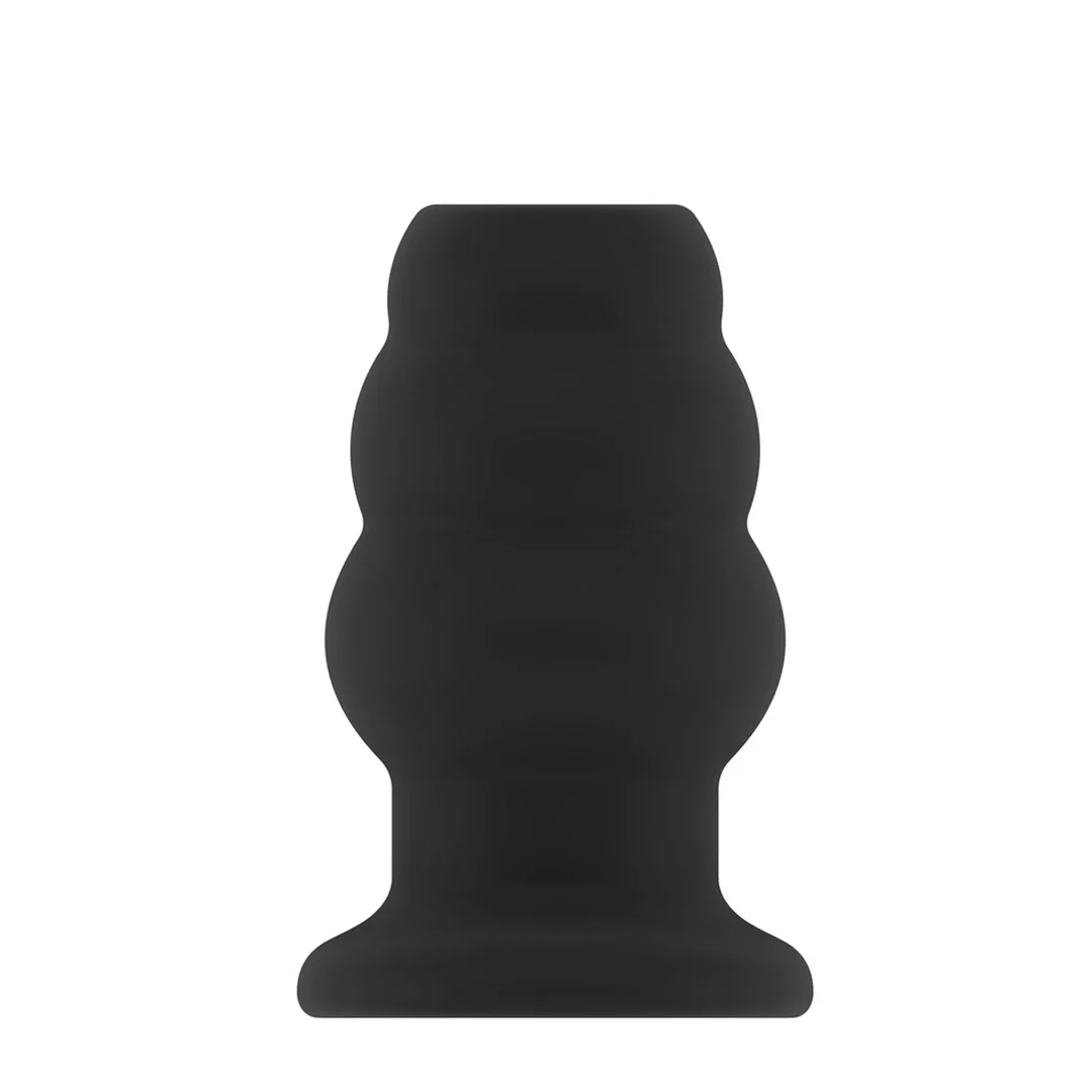 Ouch! Zatyczka anatomiczna z tunelem, średnia, model No.50, czarna — zdjęcie 7