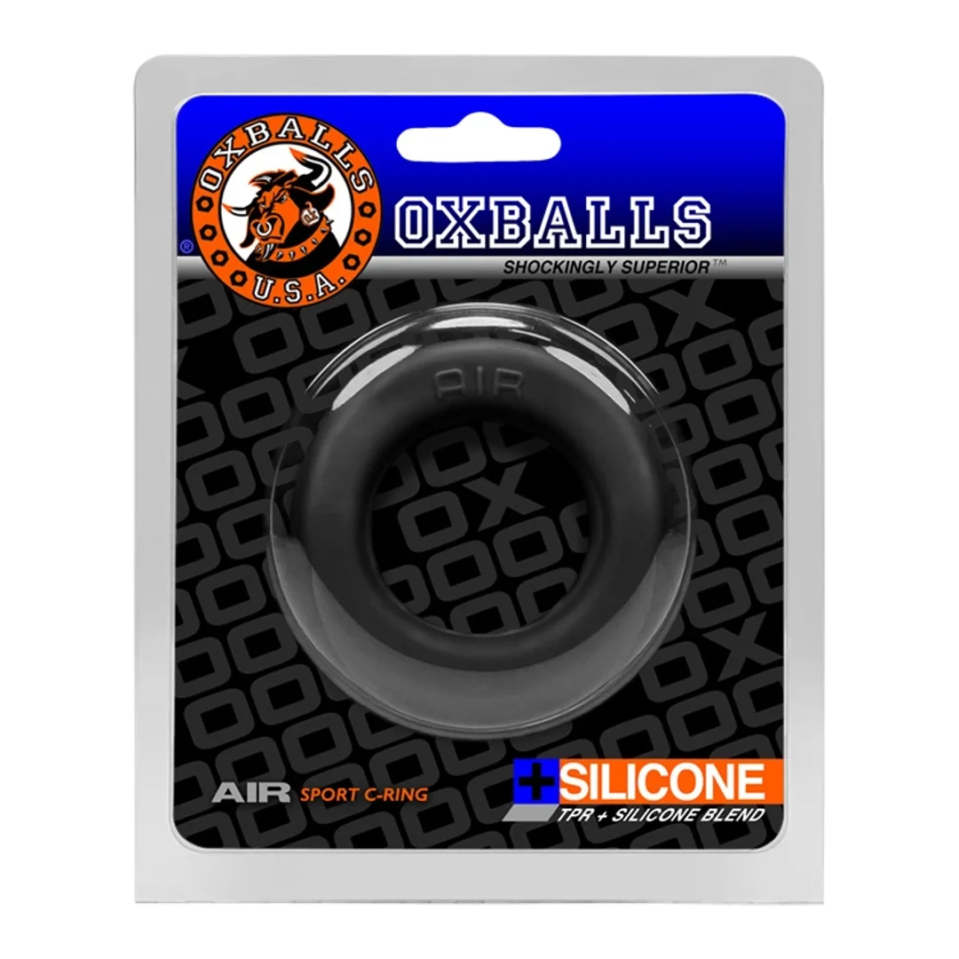Oxballs Air Airflow pierścień intymny Black Ice lekki silikonowy — zdjęcie 4