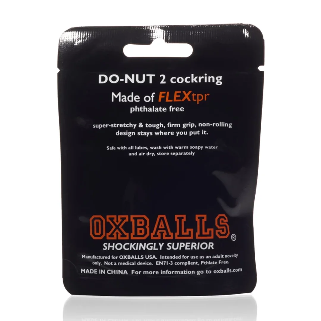 Oxballs Do-Nut 2 okrągły pierścień elastyczny czarny 5,1 cm — zdjęcie 3