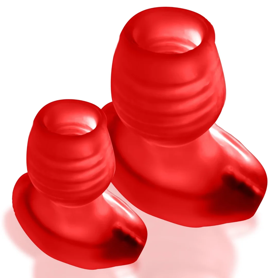 Oxballs Glowhole-2 Plug LED Morph Duży, Silikon TPR, Czerwony — zdjęcie 6