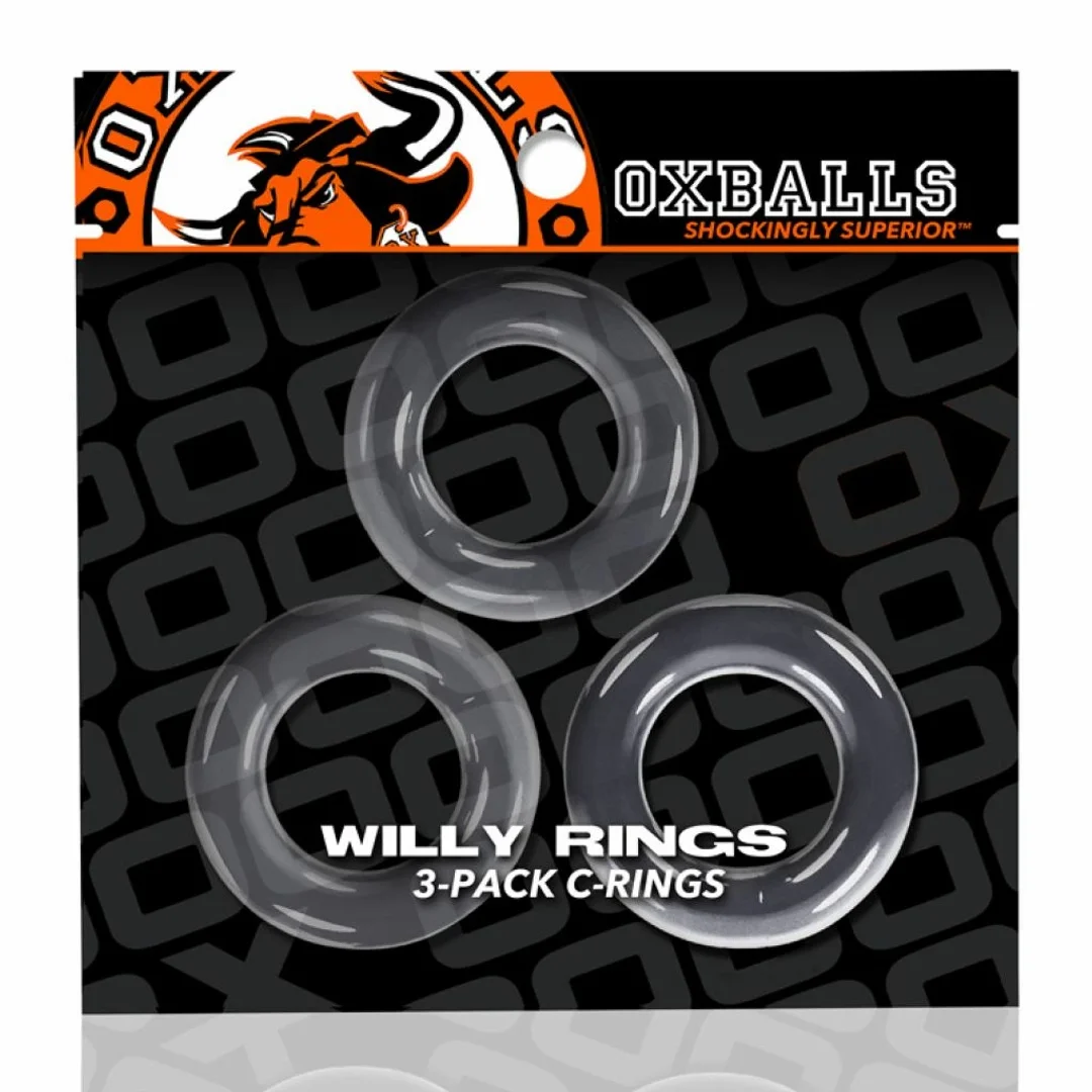 Oxballs Willy Rings 3-pack elastyczne pierścienie przezroczyste — zdjęcie 2