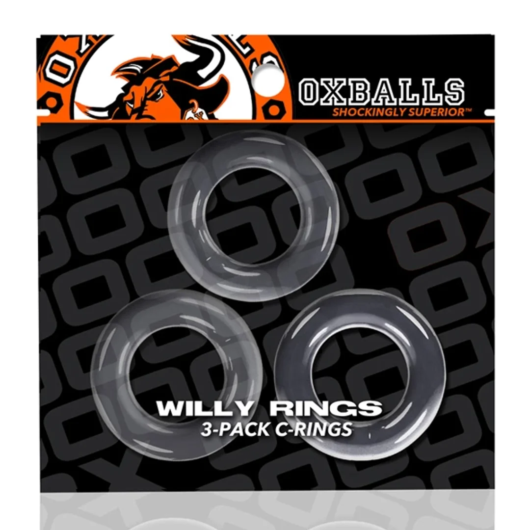 Oxballs Willy Rings 3-pack elastyczne pierścienie przezroczyste — zdjęcie 3