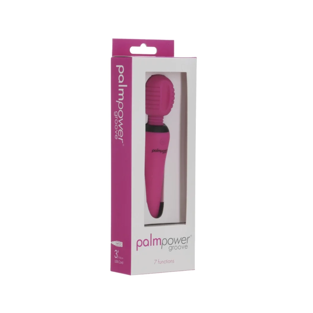PalmPower Groove Mini Wand Masażer Ręczny Fuchsia 15,2 cm USB — zdjęcie 6