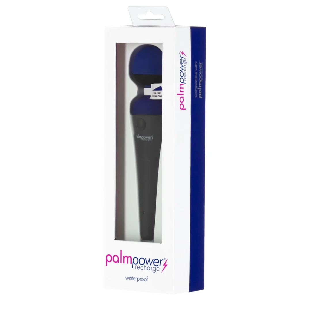 PalmPower Recharge masażer rożdżka z ruchomą głowką niebieski IPX7 — zdjęcie 7