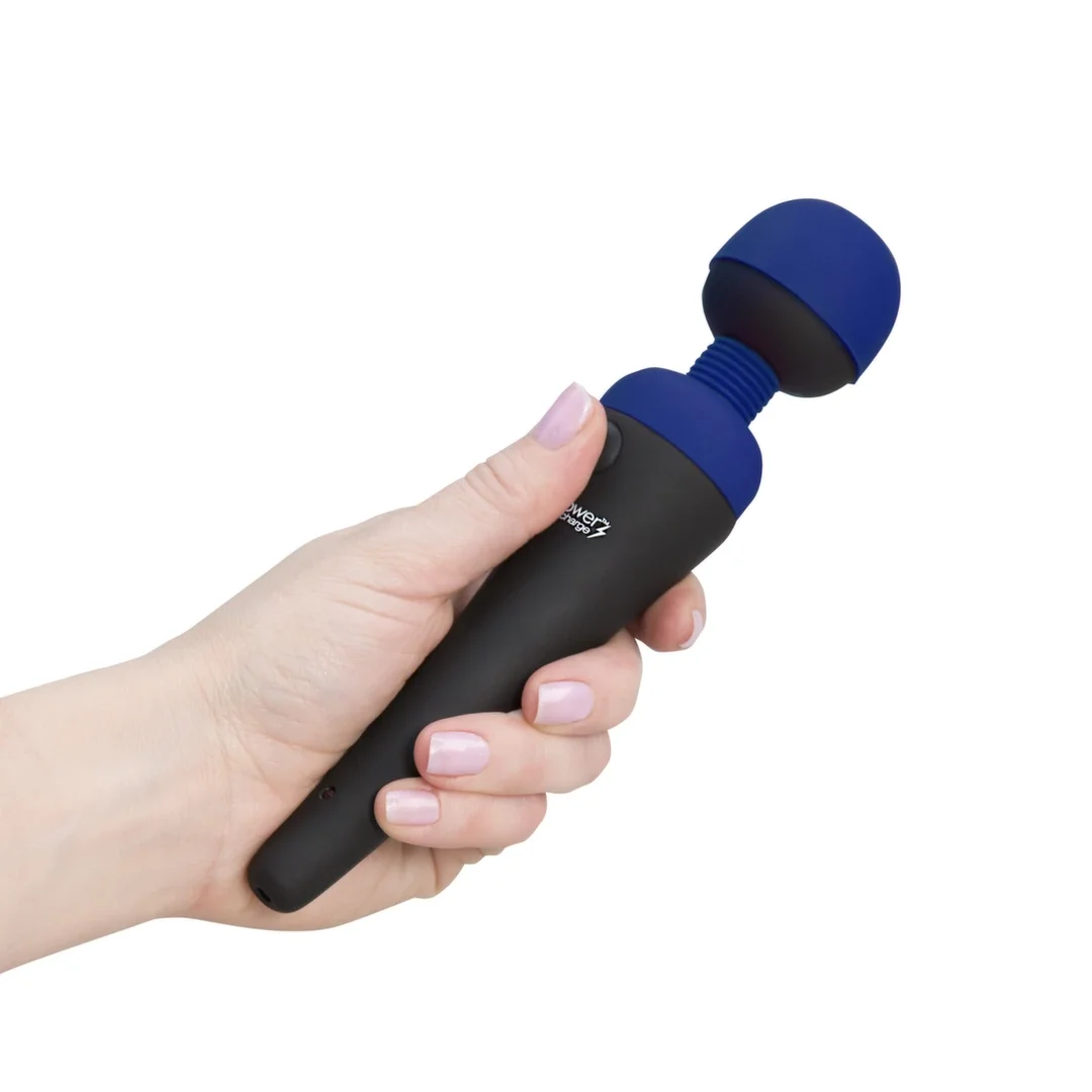PalmPower Recharge masażer rożdżka z ruchomą głowką niebieski IPX7 — zdjęcie 10