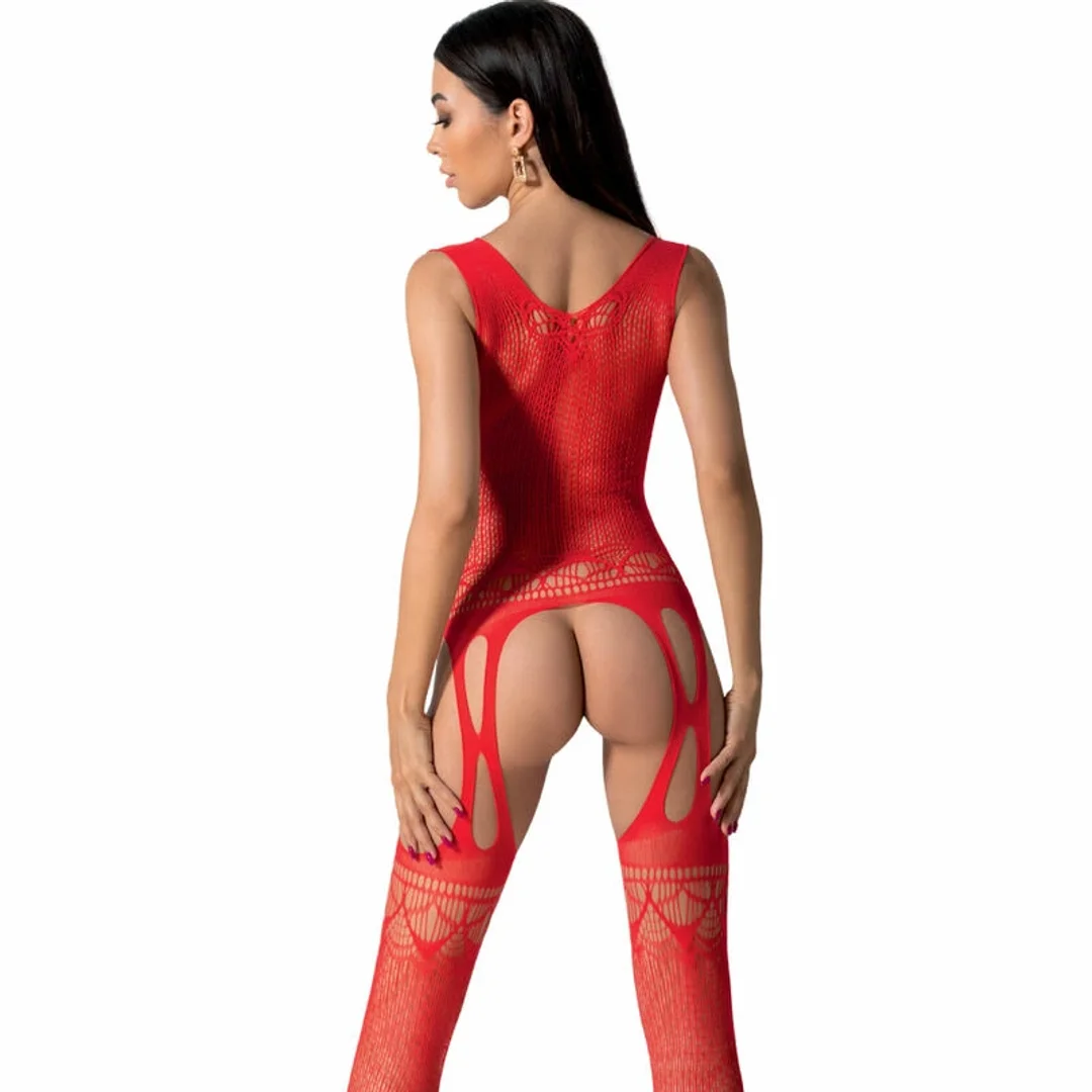 Passion BS099 Czerwone Bodystocking Jednoczęściowe Uniwersalne — zdjęcie 2