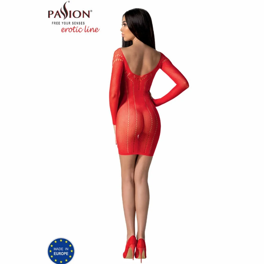 Passion BS101 Czerwony Bodystocking Jednoczęściowy Uniwersalny — zdjęcie 4