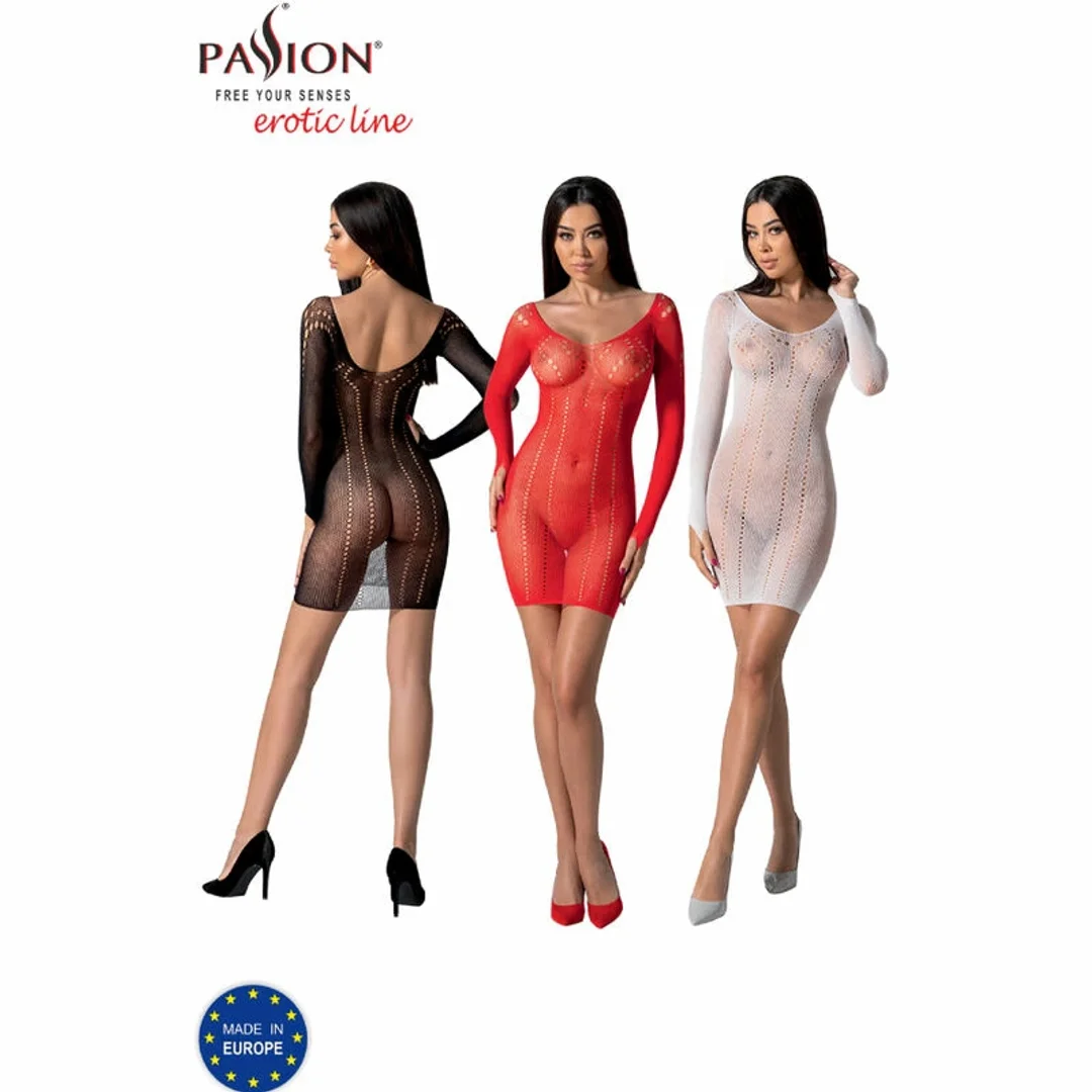 Passion BS101 Czerwony Bodystocking Jednoczęściowy Uniwersalny — zdjęcie 6