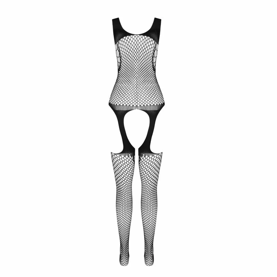 Passion BS104 Bodystocking Biały Jednorozmiarowy elastyczny siateczkowy — zdjęcie 4