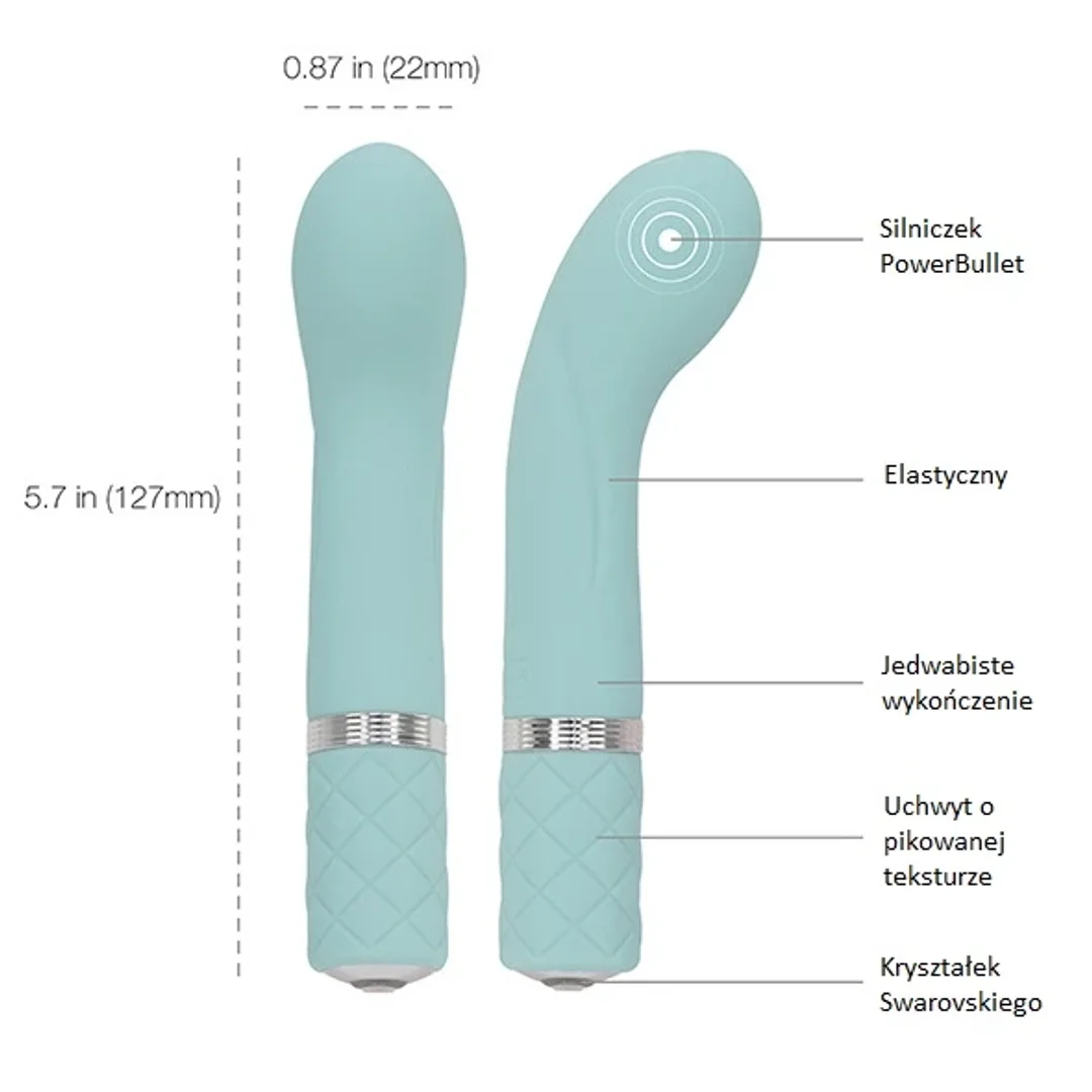 Pillow Talk Racy Teal - mini urządzenie wibrujące, silikon, 12,7 cm — zdjęcie 4