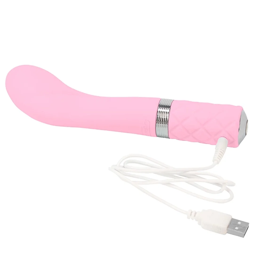 Pillow Talk Sassy Pink - silikonowy model intymny USB, rożowy — zdjęcie 3
