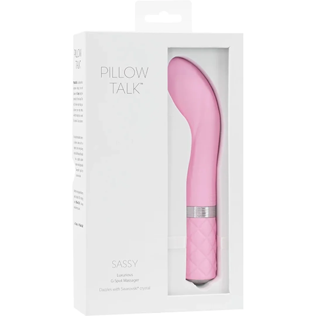 Pillow Talk Sassy Pink - silikonowy model intymny USB, rożowy — zdjęcie 4